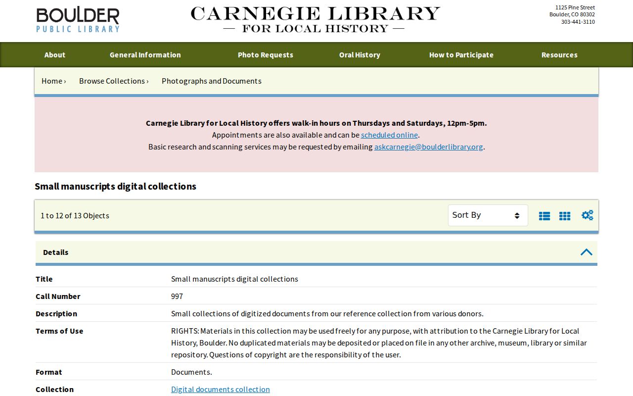 Boulder County city directory digitized index collection