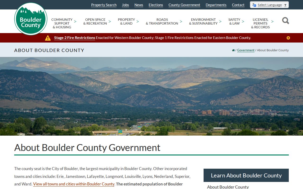 Boulder County residents directory county identity and records jurisdiction