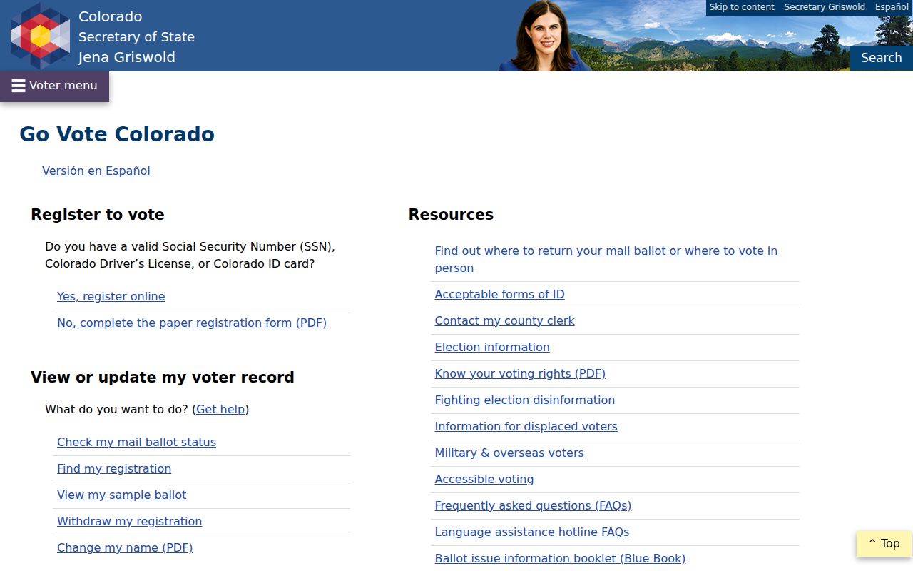 Boulder County resident lookup Colorado voter service route